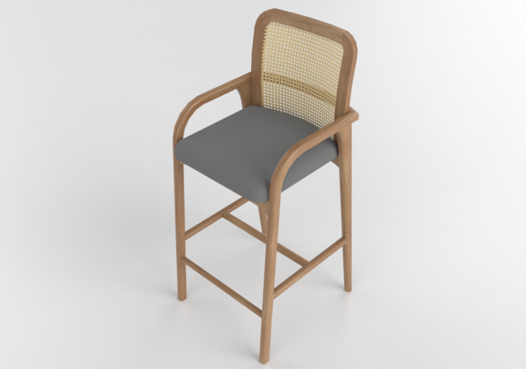 Cadeira 3D - Banqueta de madeira - Artzzi - Brio - ACCA...