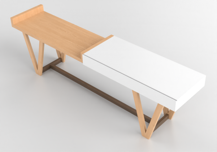 Tavoli 3D - Tavolo consolle in legno - Artzzi - Mahoc -...