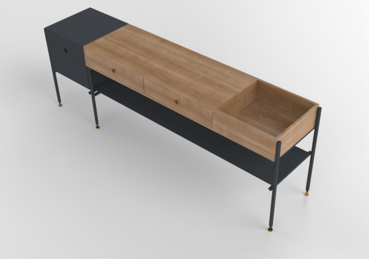 Tavoli 3D - Tavolo consolle in legno - Artzzi - Vitrola -...