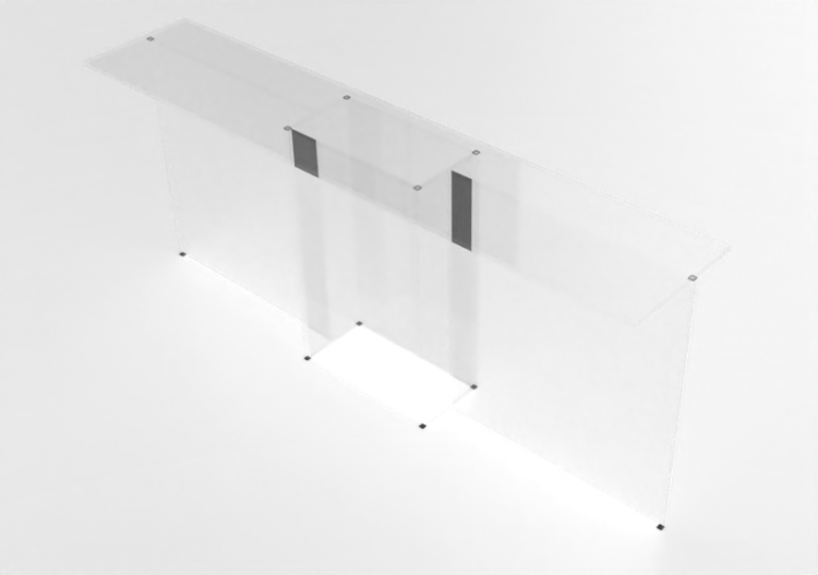 3D Tisch - Konsolentisch aus Glas - Artzzi - BIS - ACCA...