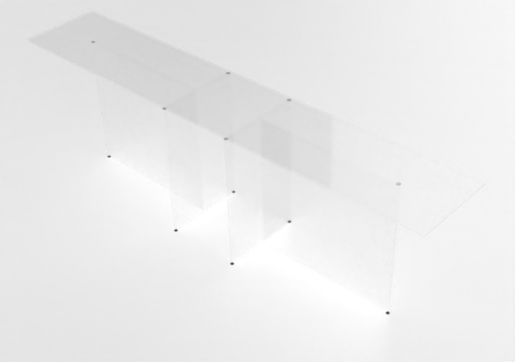 Mesas 3D - Mesa consola en vidrio - Artzzi - Pi - ACCA...
