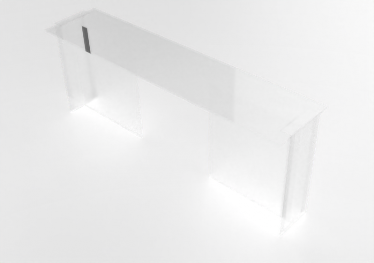 Tavoli 3D - Tavolo consolle in vetro - Artzzi - Longilinea...