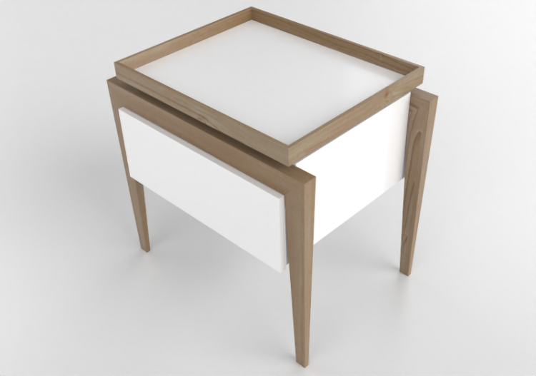 3D Betten und Nachttische - Nachttisch aus Holz - Artzzi -...