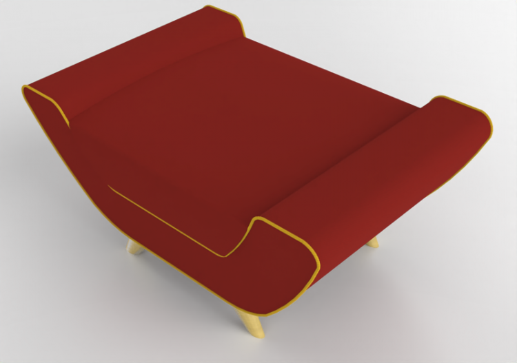 Chairs and Sofas 3D - Fabric Pouff - Meritalia - Minah -...