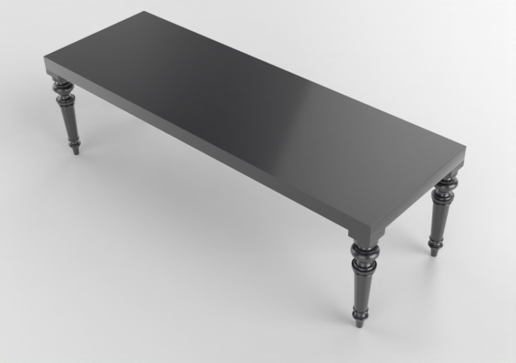 3D Tisch - Tisch aus lacckiertem Holz - Meritalia -...