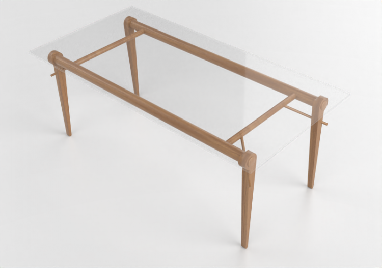 3D Tables - Crystal top Table - Meritalia - Nilo - ACCA...