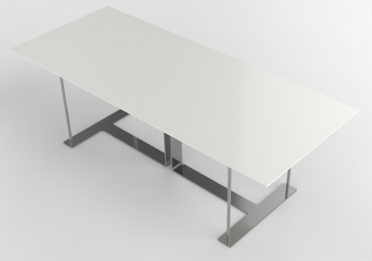 Mesas 3D - Mesa de madeira envernizada - Meritalia - 6 a...
