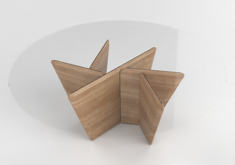 3D Tisch - Tisch aus Holz und Glas - Artzzi - Papilo - ACCA...