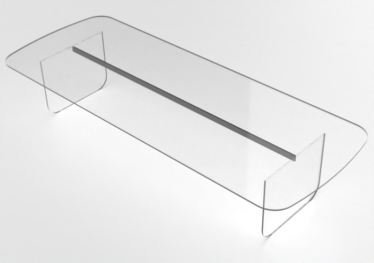 3D Tisch - Beistelltisch aus Glas - Artzzi - Bronzo - ACCA...