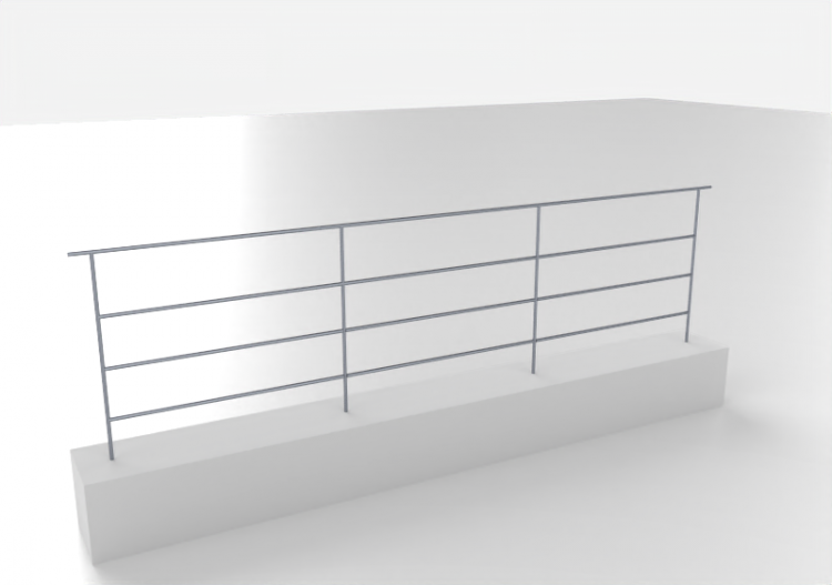3D Geländer - ringhiera lineare - ACCA software