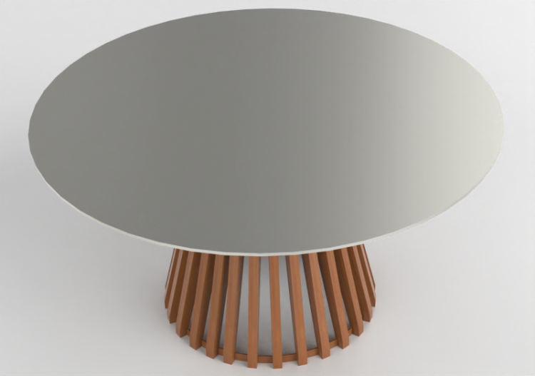 Mesas 3D - Mesa de almoço em metal - Artzzi - Brasilia -...