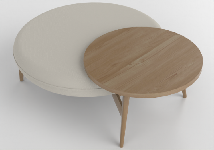 Poltronas y Sofás 3D - Puff de tejido - Artzzi - Kim - ACCA...