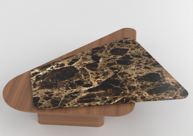Mesas 3D - Mesita de madera y mármol - Artzzi - Alm - ACCA...