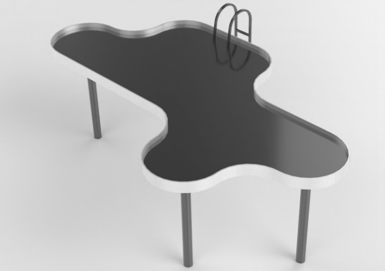Mesas 3D - Mesinha de metal - Artzzi - Swimmingpool - ACCA...