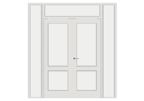 Esquadria 3D - Almofadada P[R] 2FB_SIM[2V]+2BANDLAT+1BAND