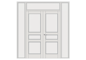Esquadria 3D - Almofadada P[R] 2FB_SIM[3V]+2BANDLAT+1BAND