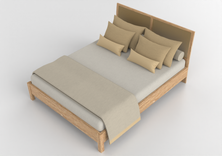 Camas y Mesitas de noche 3D - Habitación doble - Artzzi -...
