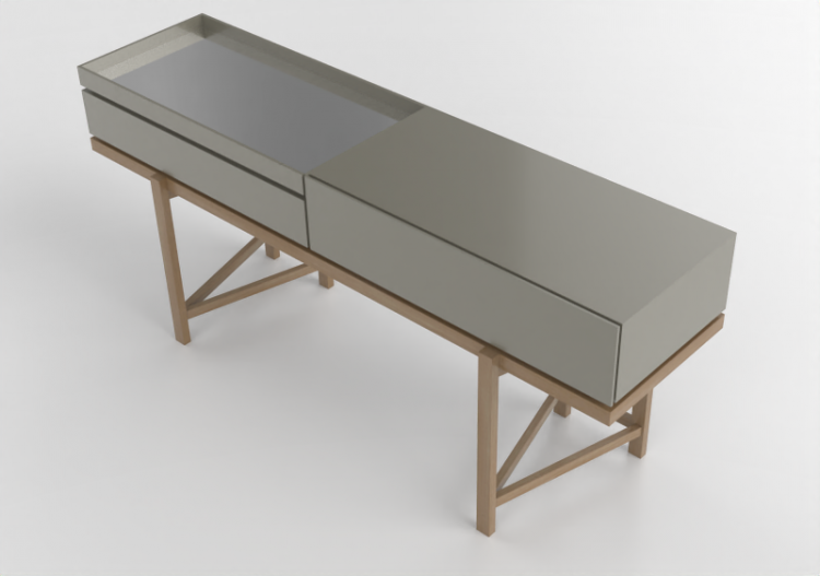 3D Möbel - Anrichte aus lackiertem Holz - Artzzi - Supra -...