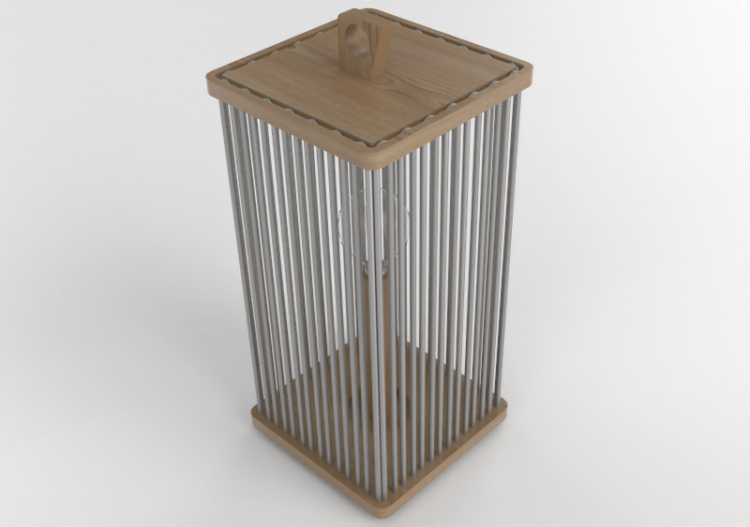 3D Stehlampe - Holzlampe - Artzzi - Parma - ACCA software