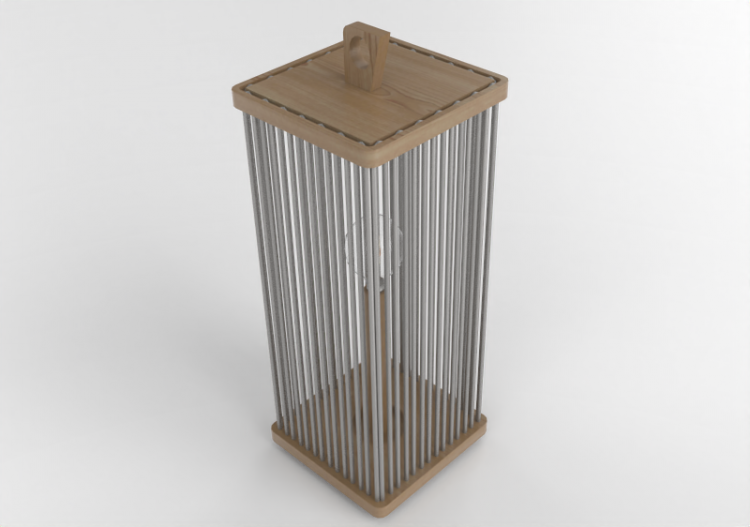 3D Stehlampe - Holzlampe - Artzzi - Parma - ACCA software