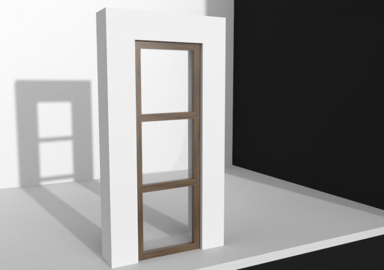 3D Fixtures - finestra vasistas+ 2 ante fisse - ACCA...