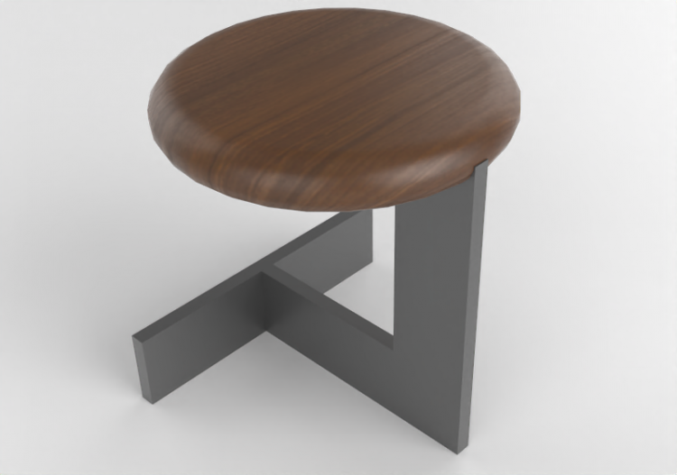 3D Chairs - Wooden stool - Artzzi - Bo - ACCA software