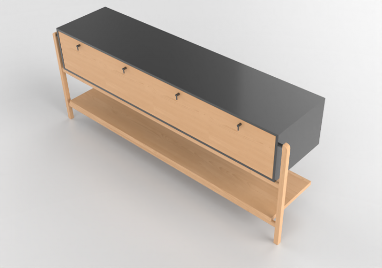 Mobili 3D - Credenza in legno - Artzzi - Franquini - ACCA...