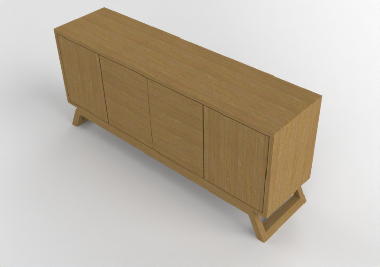 Mobili 3D - Buffet in legno - Artzzi - Ipe - ACCA software