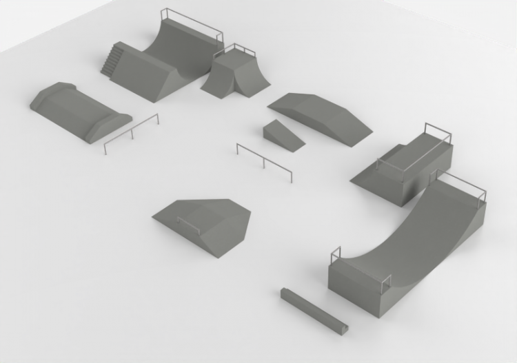 Parque Juegos 3D - Pistas para monopatines - ACCA software