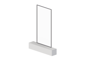 Panneaux 3D - Panneau [R] Transparent avec cadre complet