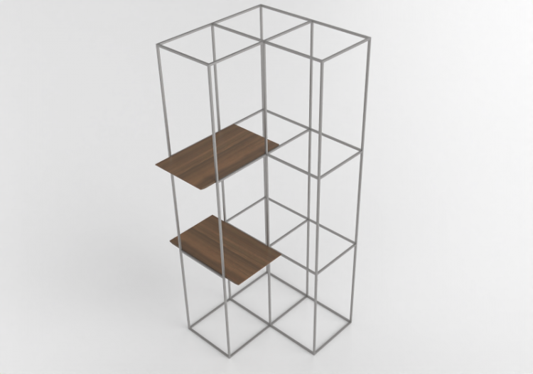 Librerías y Contenedores 3D - Estantería de madera - Artzzi...