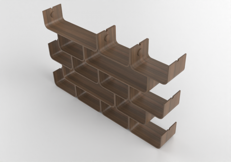 3D Bücherregal und Behälter - Holzregal - Artzzi - Tito -...