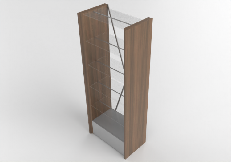 Librerías y Contenedores 3D - Estantería de madera - Artzzi...