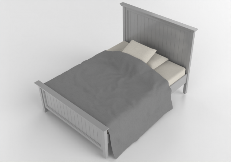 Camas y Mesitas de noche 3D - Cama individual - Artzzi -...