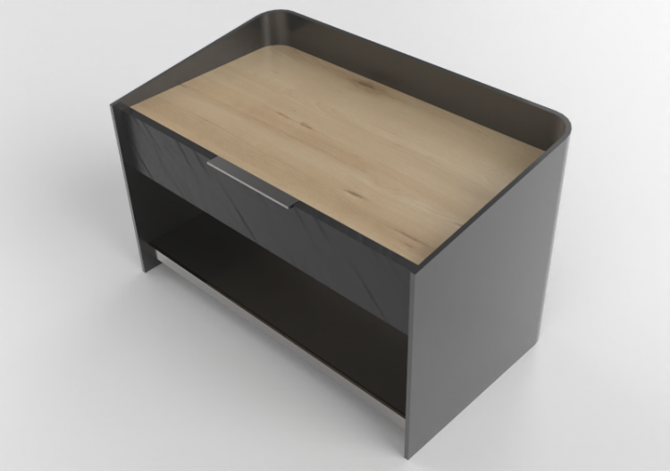 Letti 3D - Comodino in legno laccato - Artzzi - Rush - ACCA...