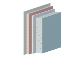 MCO04 - Cavity wall composed of concrete blocks