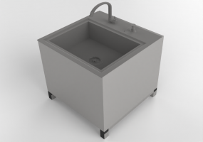 3D Modelle - RETROBANCO CON LAVABO