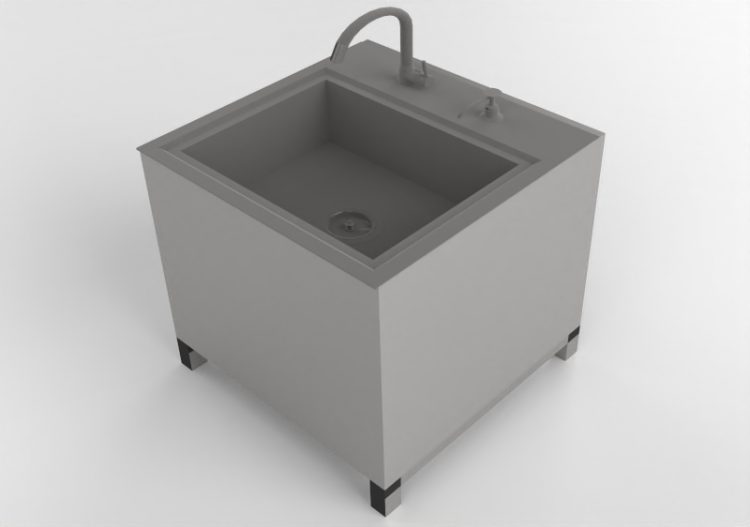 3D Models - RETROBANCO CON LAVABO - ACCA software