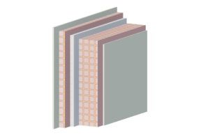 MCV01 - Hollow brick masonry cavity wall