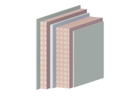 MCV01 - Hollow brick masonry cavity wall