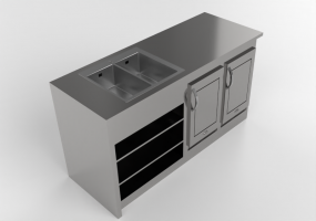3D Counter Desks - Banco con lavello
