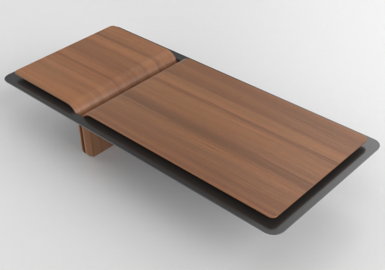 3D Tisch - Couchtisch auf Holz - Donna - ACCA software