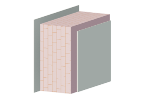 Mauerwerk aus Halbvoll-Ziegel oder Tuff