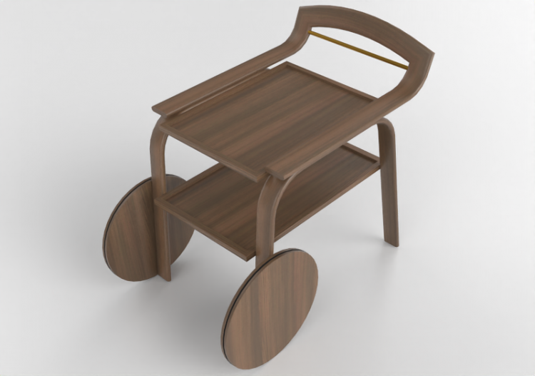 Accesorios 3D - Carrito bar de madera - Artzzi - Beak -...
