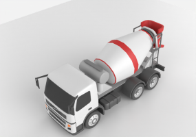 Machines de chantier 3D - Camion betoniera