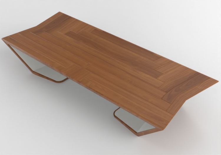 3D Tisch - Couchtisch auf Holz - Aruana - ACCA software