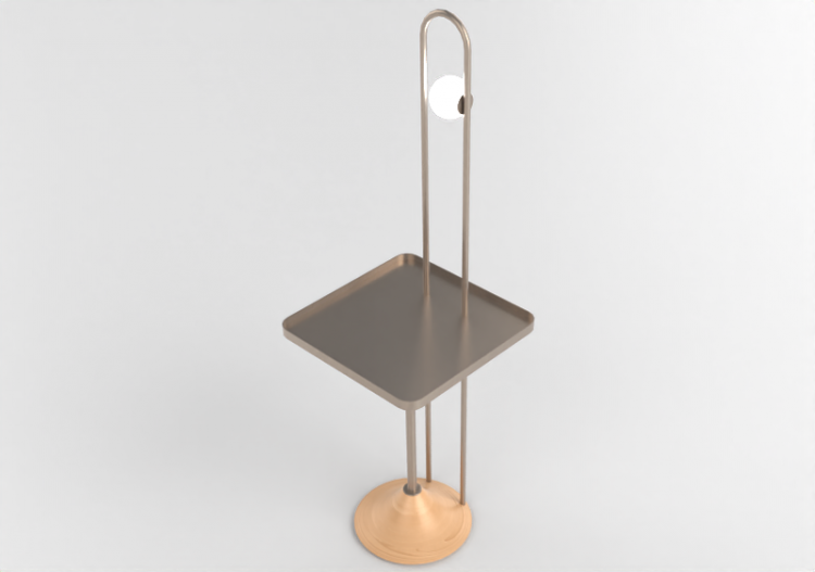 Tavoli 3D - Tavolino in legno con lampada - Artzzi - Alfa -...