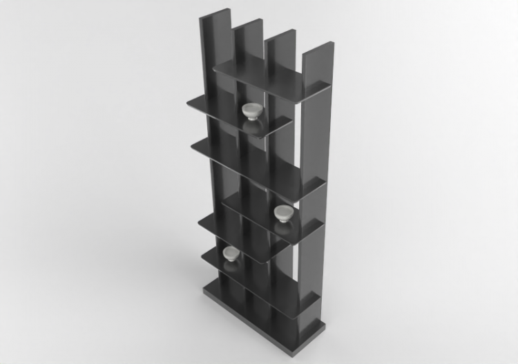 Accessori 3D - Scaffale in legno laccato - Artzzi - Led -...