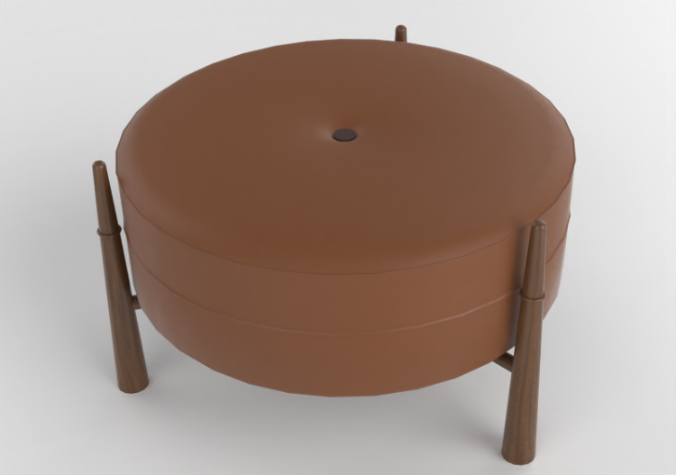 Poltronas y Sofás 3D - Pouf in pelle - Artzzi - Amintas -...