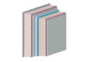 Insulated curtain walls with air gap